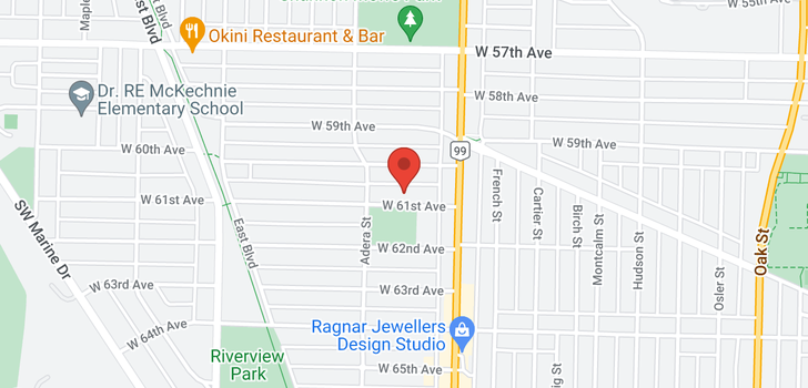 map of 1553 W 61ST AVENUE